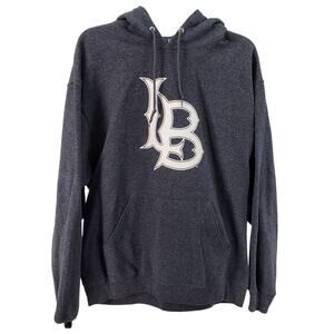 Long Beach University Sweatshirt Unisex Kangaroo Pocket Gray Large Pre-Owned‎